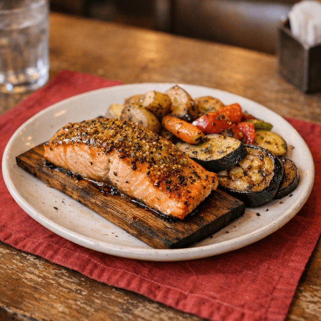 Salmon Cedar Plank Roasted