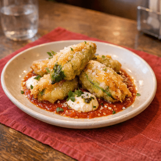 Stuffed Squash Blossoms